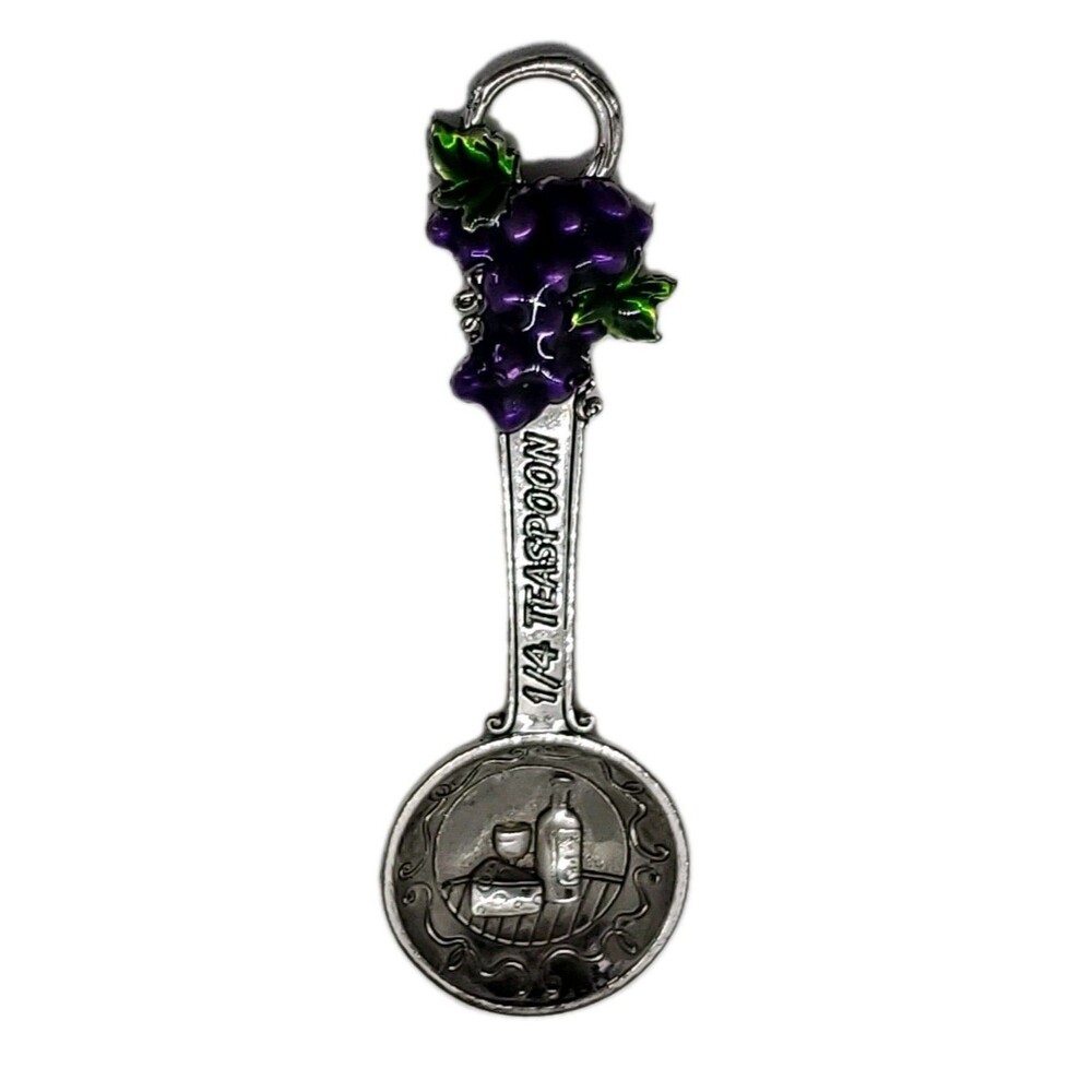 Measuring Spoon Replacement 1/4 Tsp Grape Wine Silver Tone Ganz Zinc